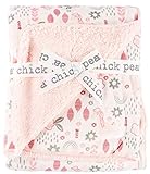 Chick Pea Baby Girls Unicorn Baby Blanket One Size Pink/White/Grey