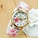 NYKKOLA Women Silicone Printed Flower Rainbow Causal Quartz Wrist Watches Chronograph Silicone Watch