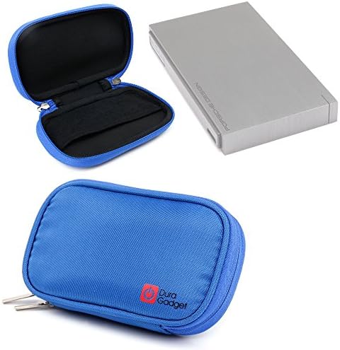 Blue Memory Foam External Hard Drive Case For LaCie Porsche Design P'9220, P'9221, Rikki 3.0