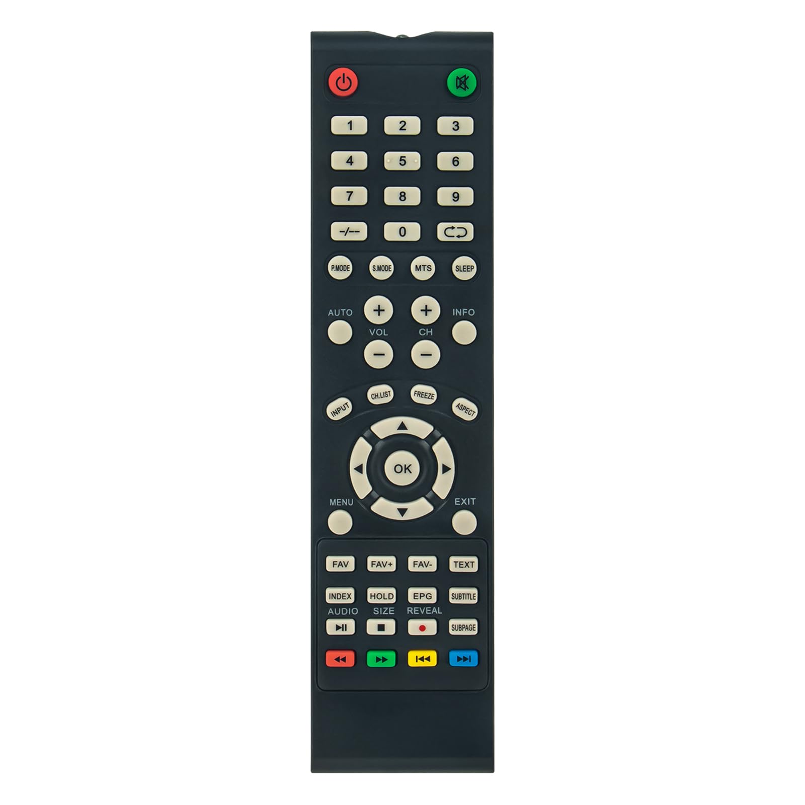 VINABTY New 2939A Remote Control Replacement fit for ALBA TV VL19HDLEDD VL19HDLED-D Smart 1080P TV fit for ALBA VL19HDLEDD VL19HDLED-D Smart UHD 1080P LCD LED HDTV TV Remote Controller