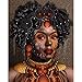 5D DIY Diamond Painting Full Drill, feilin African Woman DIY Embroidery Rhinestone Painting Cross Stitch Drill Wall Decoration Paintings Mosaic Home Decor 11.8x15.7inch