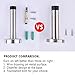 BASEIN Wall Door Stops 6 Pack Rubber Door Bumpers Wall Amount Door Stop Brushed Finish Door Stopper Wall Protector with Hardware Screws 3.74inch
