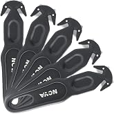 Nova Safety Cutter Tool, Ergonomic Film Cutting Blade, Box, strap, carton and package Opener (Black, 5 Pack)