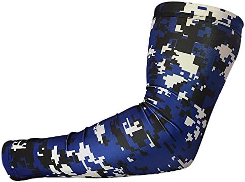 Sports Compression Arm Sleeve - Baseball Football Basketball - Youth and Adult Sizes from Unreal Sportswear (Adult Large, Digital Camo Royal Blue)