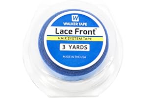 Kneysan 3 Yard 1.27cm Wide Lace Front Support Wig Tape Double Sided Waterproof Super Hold Adhesive for Wig Hair Extension Hair Pieces Lace Wigs Men's Toupee Beards Made in The USA