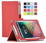 Dragon Touch S7 case, KuGi Â® Dragon Touch S7 Multi-Angle Stand Slim-Book PU Leather Cover Case for Dragon Touch S7 tablet (Red)
