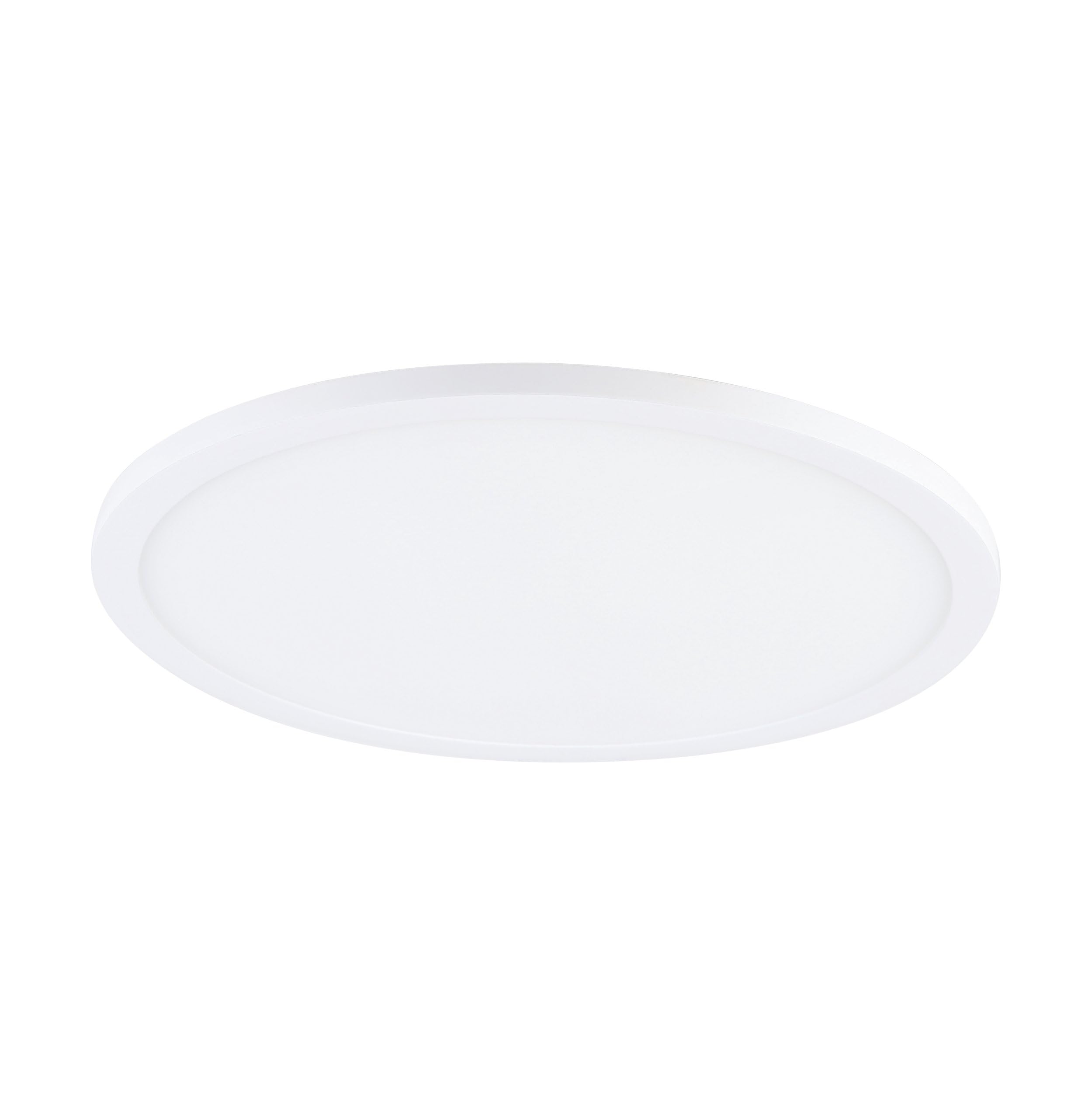 Eglo Recessed spot Light for Ceiling Fueva Flex, Ø 8.9 inches, Aluminium LED Downlight with a Plastic Luminous Surface, Flat Spotlight in White, Shallow Installation Depth 1 inch, Warm White — image 1