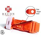 Recon Medical ORNGTQTourniquet -(ORANGE) Gen 3 Mil-Spec Kevlar Metal Windlass Aluminum First Aid Tactical Swat Medic Pre-Hospital Life Saving Hemorrhage Control Registration Card 1 Pack