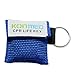 KONMED 50 Pieces CPR Face Shield CPR Mask Keychain with One-way Valve for First Aid or AED Training