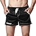SILKWORLD Men's Running Stretch Quick Dry Shorts, 101-Black, Medium