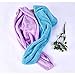 YYXR Microfiber Hair Turban Towel Wrap - Super Absorbent Drastically Reduce Hair Drying Time(2 Pack Puple & Blue)