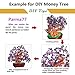 Parma77 Feng Shui Red Crystal Money Tree Bonsai Style Decoration for Wealth and Luck