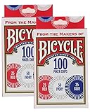 Bicycle Poker Chips - 100 Count with 3 Colors