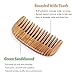 Breezelike Sandalwood Beard Comb - Wide Tooth Pocket Comb - No Static Natural Aroma Wooden Grooming Comb for Men