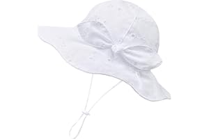 jerague Toddler Kids Baby Girl Breathable Sun Hat Cotton Foldable 50+ SPF Protective