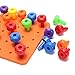 Putars Cute 30PCS Peg Board Set Montessori Therapy Fine Motor Toy for Toddlers Pegboard