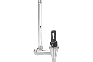 FACHIOO Sight Glass Spigot, Compatible with The Berkey®, Waterdrop®, Purewell® Gravity-Fed Water Filtration System, Clear View Water Level with Red Floating Ball, Durable Metal Material