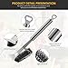 QSUBFPYK Scraper Grill Brush, 18 Inches Best BBQ Cleaning Brush - Stainless Steel 3-in-1 BBQ Cleaning Brush Provides Easy Cleaning, Full Stainless Steel Handle, Great BBQ Tool