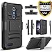 ZTE ZMAX PRO Case, Dual Layers [Combo Holster] Case And Built-In Kickstand Hybird Shockproof And Circlemalls Stylus Pen[Black]