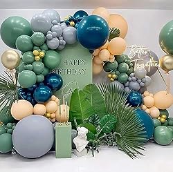 KALOR 18 Inch Bean Green Balloons, 10 Pcs Matte