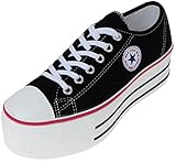 Maxstar Women's C50 6 Holes Platform Canvas Low Top Sneakers