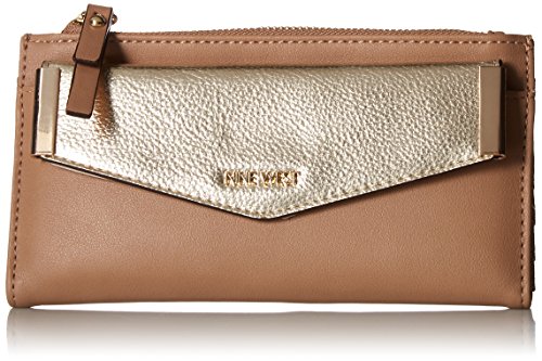 Nine west wallet case, dark wheat/platino