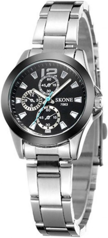 Multi Dials Stainless Steel Women Watches with 3D Watch Face