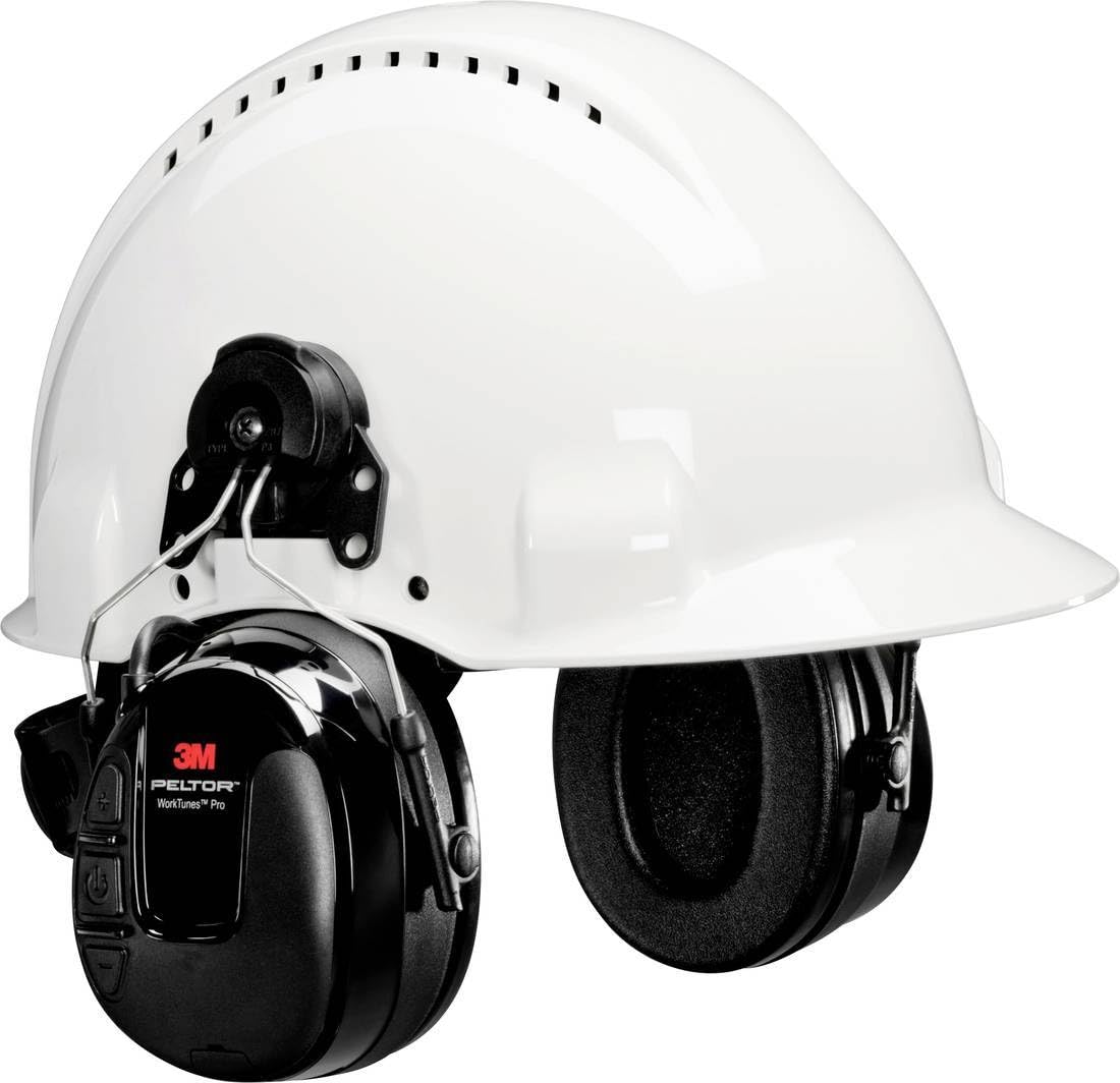 3M PELTOR WorkTunes Pro FM Radio Headset, 31 dB, Helmet Mounted, HRXS220P3E