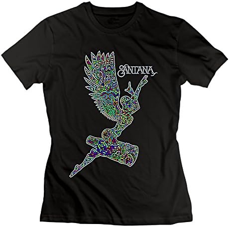 HuaYuansvip Psychedelic Santana Angel Women's T-Shirt Medium Black Womens
