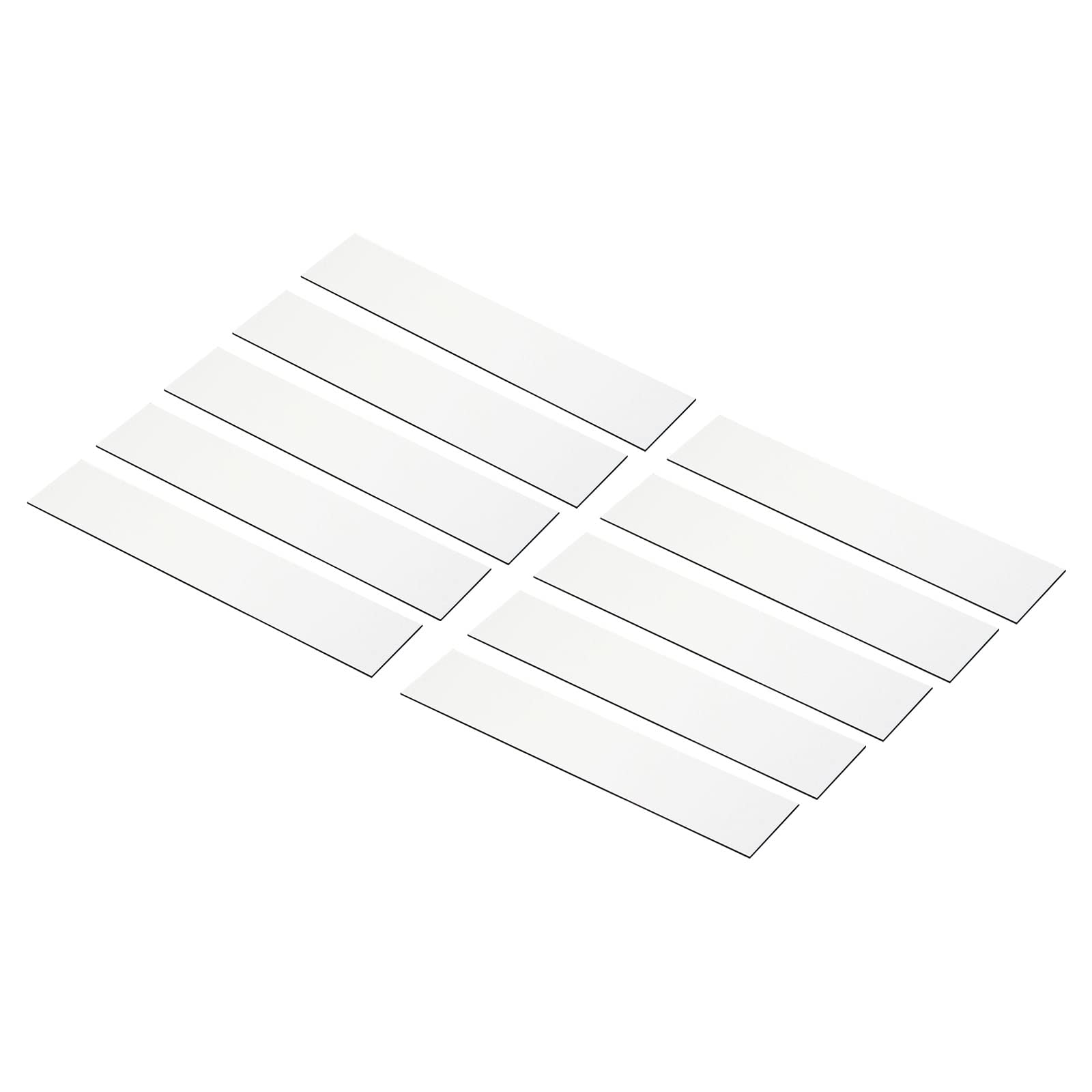 PATIKIL 10"x2" Blank Engraving Name Plate, 10 Pack Personalized Custom Office Desk Name Plates for DIY Laser Printing, White