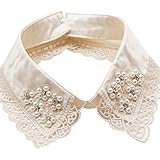 Weixinbuy Womens Fake Round Collar Lace Hollow Detachable Necklace (A8(Neck:16.93