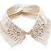 Weixinbuy Womens Fake Round Collar Lace Hollow Detachable Necklace (A8(Neck:16.93"))