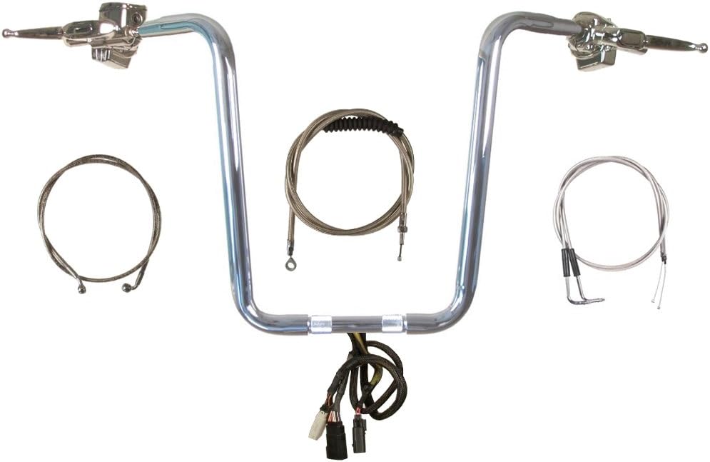 1 1/4" Chrome Narrow 16" Ape Hanger Handlebar PKit for 1996-2006 Harley-Davidson Softail models - CMPT-11416N-PST06