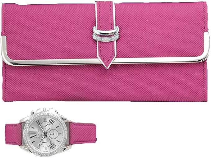 Amazon Com Women S Matching Watch Wallet Purple Watches