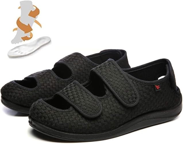 KRILY Extra Wide Diabetes Health Care Shoes Diabetes shoes adjustment