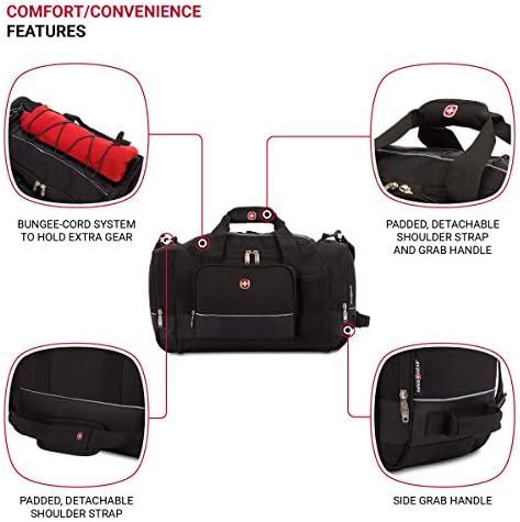 SWISSGEAR 20" Duffel Bag | Gym Bag | Travel Duffle Bags | Men's and Women's - Black 2 SWISSGEAR 20" Duffel Bag | Gym Bag | Travel Duffle Bags | Men's and Women's - Black