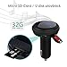 Wireless Stereo Music Car Adapter Bluetooth Car Speaker Player Receiver Sun Visor Car Charger Hands-Free Car Kit with Mic for iPhone 7/Plus Samsung Galaxy (BT69-Black)