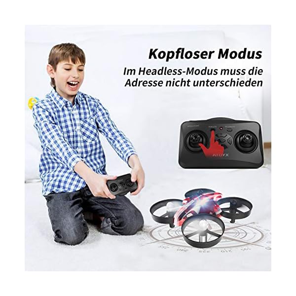 ATOYX Mini Drohne für Kinder und Anfänger, RC Drone, Geschenke zum kindertag,Quadrocopter Mini Helikopter mit Höhehalten… – Bild 3