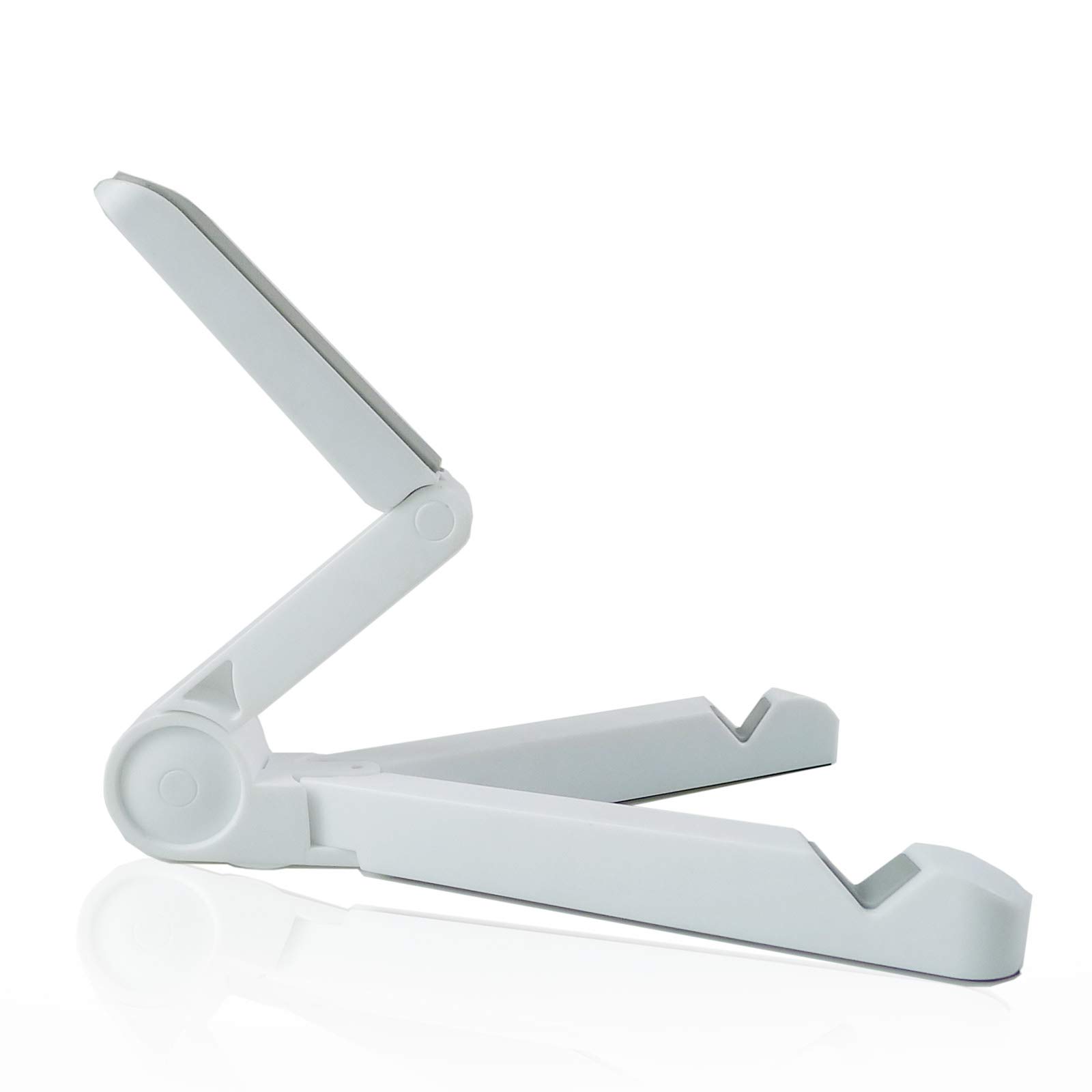 GRSTREE Tablet Stand Adjustable Holder, Portable Fold-Up Phone Holder for Desk, Foldable Universal size Compatible with Phones, iPad, Mini, Galaxy Tab and Other Tablet PCs(4-13”) -White
