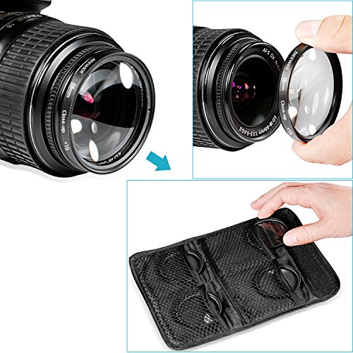 Neewer 58MM Complete Lens Filter and Accessory Kit 58MM Filters(UV/CPL
