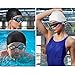 Swim Cap Women 2 Pack Swimming Cap for Long Hair for Women Men Kids with Nose Clip and Ear Plugs(Black+White)