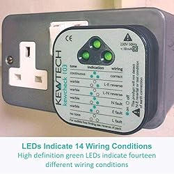 Kewtech KEWCHECK103 Mains Wiring Socket Tester