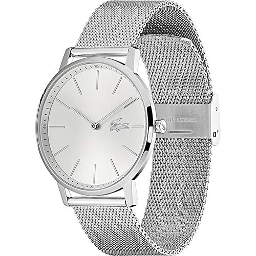Lacoste Reloj Analógico de Cuarzo para hombre con correa de malla de acero inoxidable plateada – 2011017 - Imagen 3