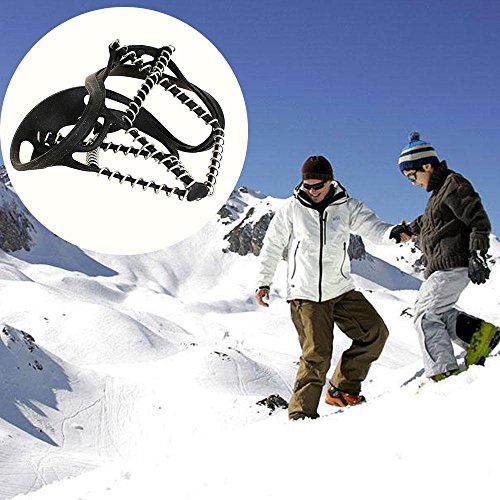 image for Pawaca 1 Pair Universal Size Walk Traction Cleats for Walking on Snow 