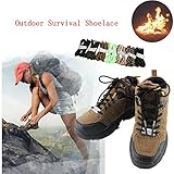 lixiangnan Survival Hiking Boot Lace String Outdoor Survival Shoelaces for Sneakers Waterproof Emergency Paracord 550 Shoelaces with Firestarter for Hiking Backpacking Camping