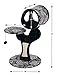 MidWest Homes for Pets Cat Tree Salvador Feline Furniture, 22 by 17.75 by 30.75-Inch, Black/White Floral (138S-BK)