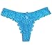 6 Pack Women Thongs Panty Bow Lace Cheeky Thongs Underwear Large