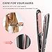 BESTOPE 1 Inch Touchscreen Hair Straightener Professional Ceramic Tourmaline Flat Iron for Hair with Temp Lock Function, Negative Ionic and Adjustable Temperature for All Hair Types