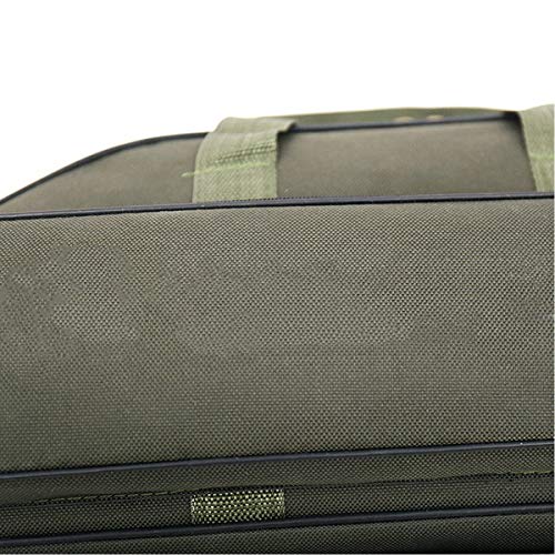DHTOMC Angelkasten Tasche Fischen 2/3 Schichten Angelrutentasche Tasche for 2-3 Gebildet Angelruten & Reel Grün Angeln… – Bild 3