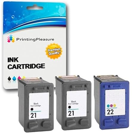 Printing Pleasure 3 Druckerpatronen für HP Deskjet 3940 F2120 F2180 F2280 F350 F370 F380 F4180 D1460 D2320 D2360 D2460 Office